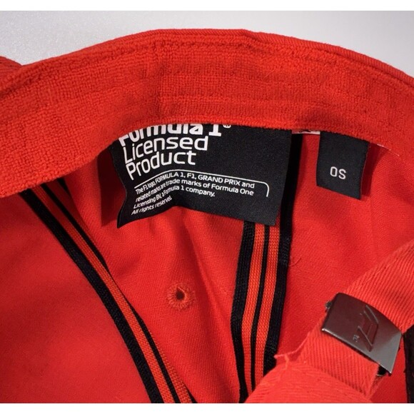 F1 Formula 1 Racing  Officially Licensed Adjustable Strapback Red and White Hat - Picture 9 of 9